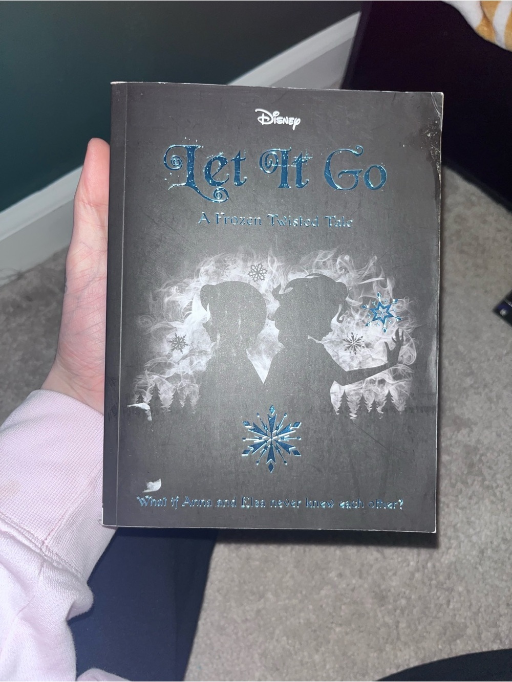 Disney Let It Go A Frozen Twisted Tale Book - Black with Blue Accents